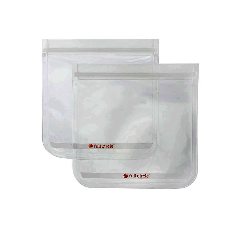 Full Circle Reusable Travel/Sandwich Bags Clear | Set of 2