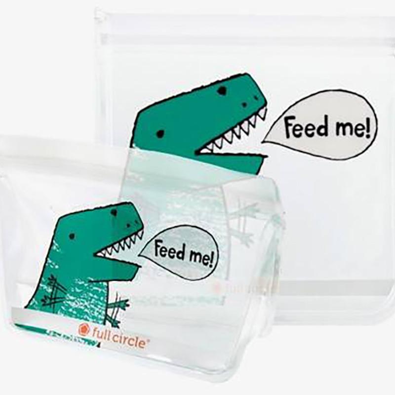 Full Circle Reusable Sandwich Bags Dinosaur | Set of 2