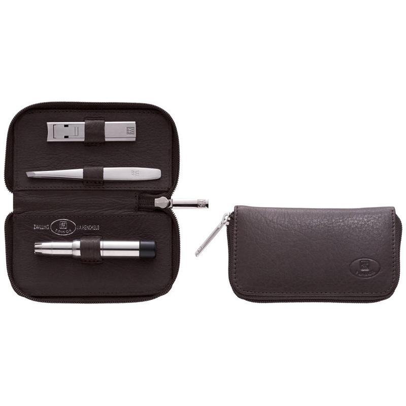 Zwilling Twinox Manicure Set Zip Fastener Case Neat's Leather 3pc