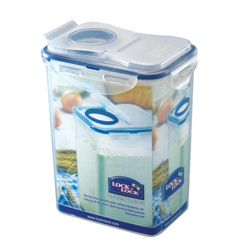 Lock & Lock Classic Rectangle Tall with Flip Lid and Pour Spout 1.8L