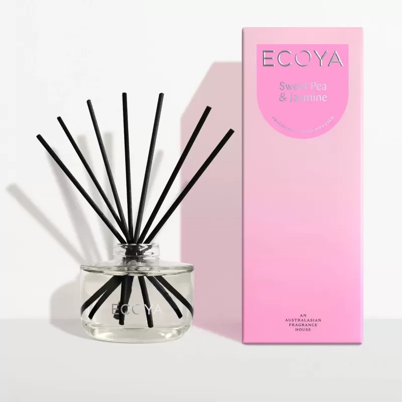 Ecoya Fragranced Reed Diffuser | Sweet Pea & Jasmine
