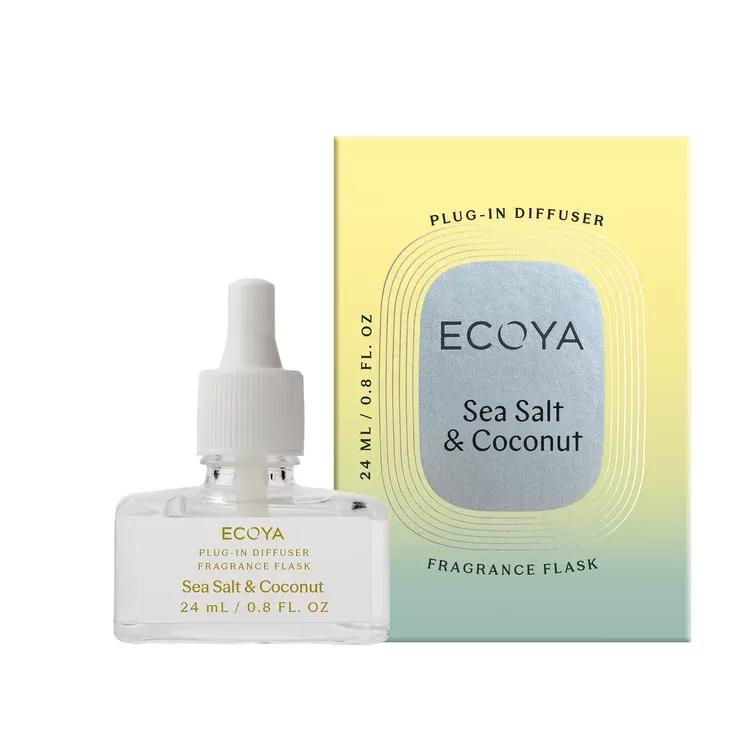 Ecoya Plug-In Diffuser Fragrance Flask 24ml | Sea Salt & Coconut