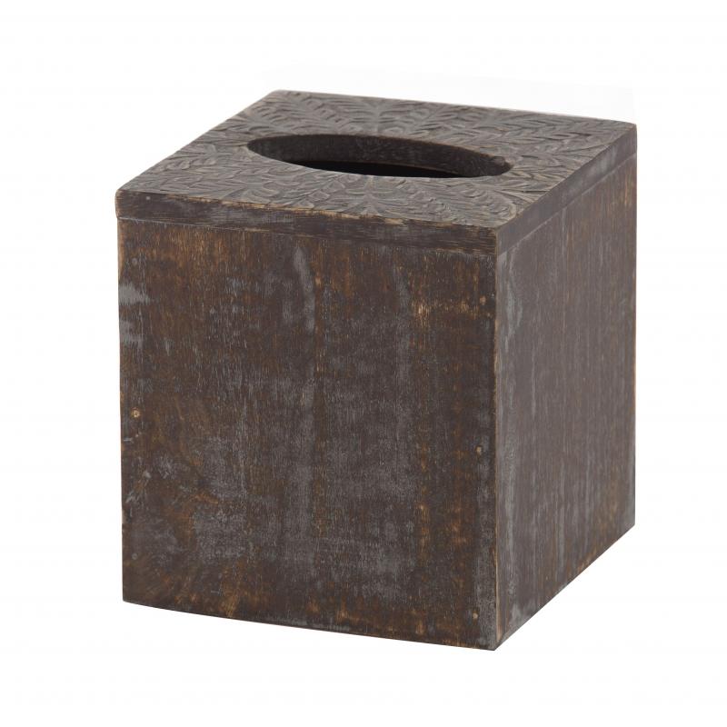 Vignette Anila Square Tissue Box Grey Wash 14.5x14.5x15.5cm