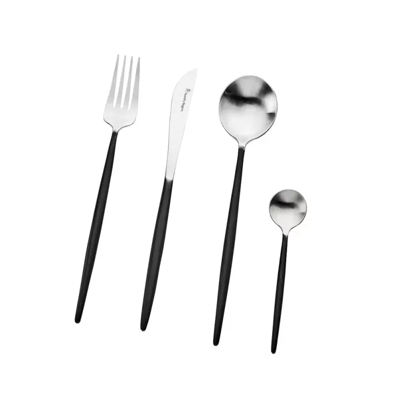 Stanley Rogers Piper Black Cutlery Set | 16 Piece