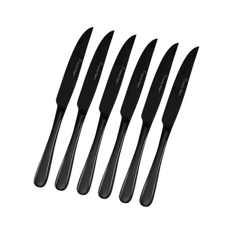 Stanley Rogers Albany Onyx Steak Knives Set | 6 Piece