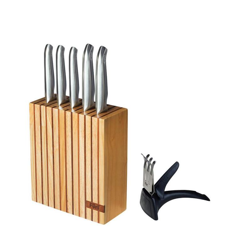 Furi Pro Wood Knife Block Set 7 Pcs