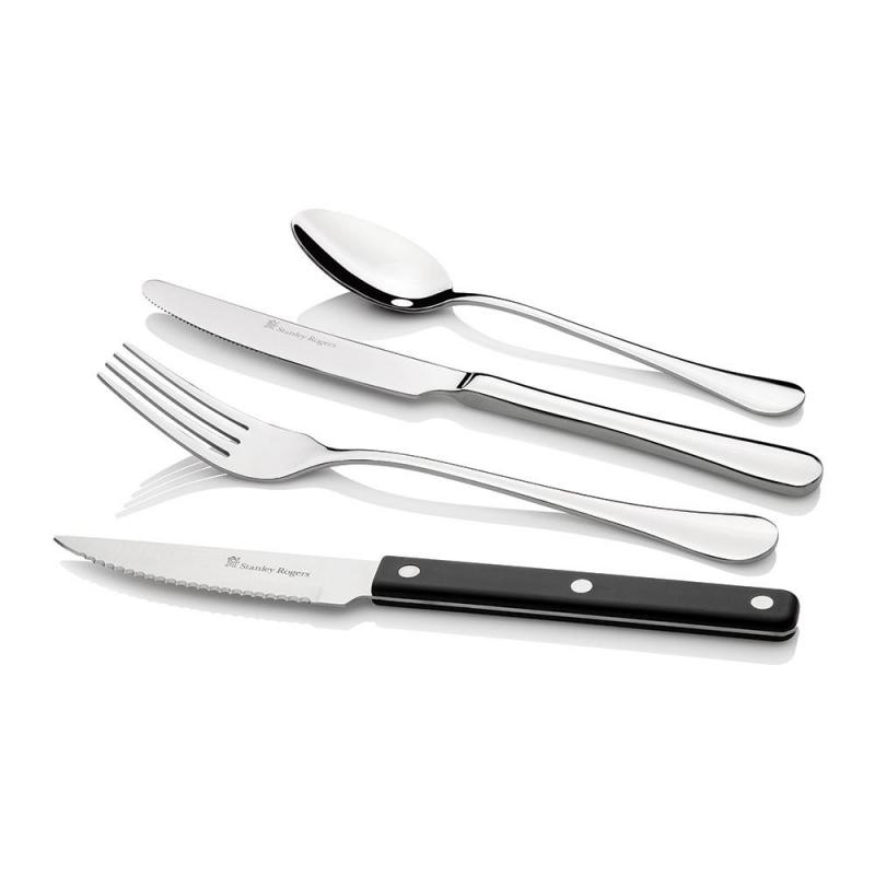 Stanley Rogers Manchester 50 Piece Set with Steak Knives  | Casual Setting for 10
