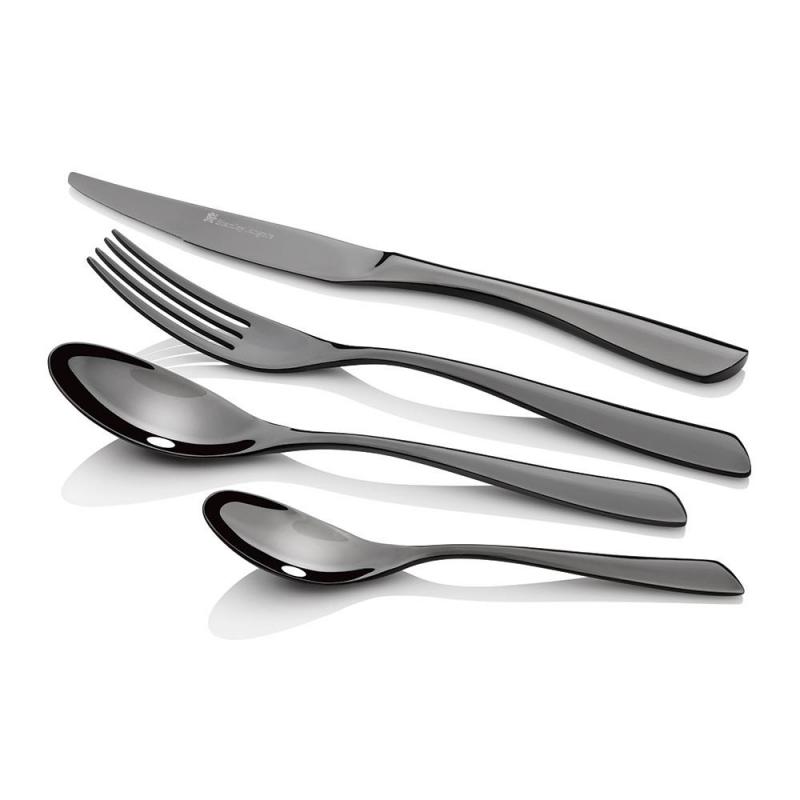 Stanley Rogers Soho Onyx Cutlery Set | Casual Setting for 8 | 56 Pieces