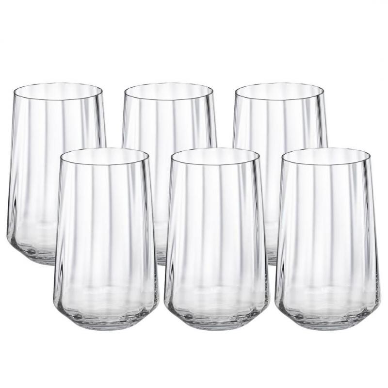 Georg Jensen Bernadotte Tall Tumbler Glass 380ml | 6 Piece