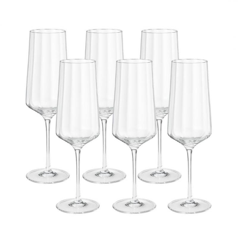 Georg Jensen Bernadotte Champagne Flute Glass 270ml | 6 Piece