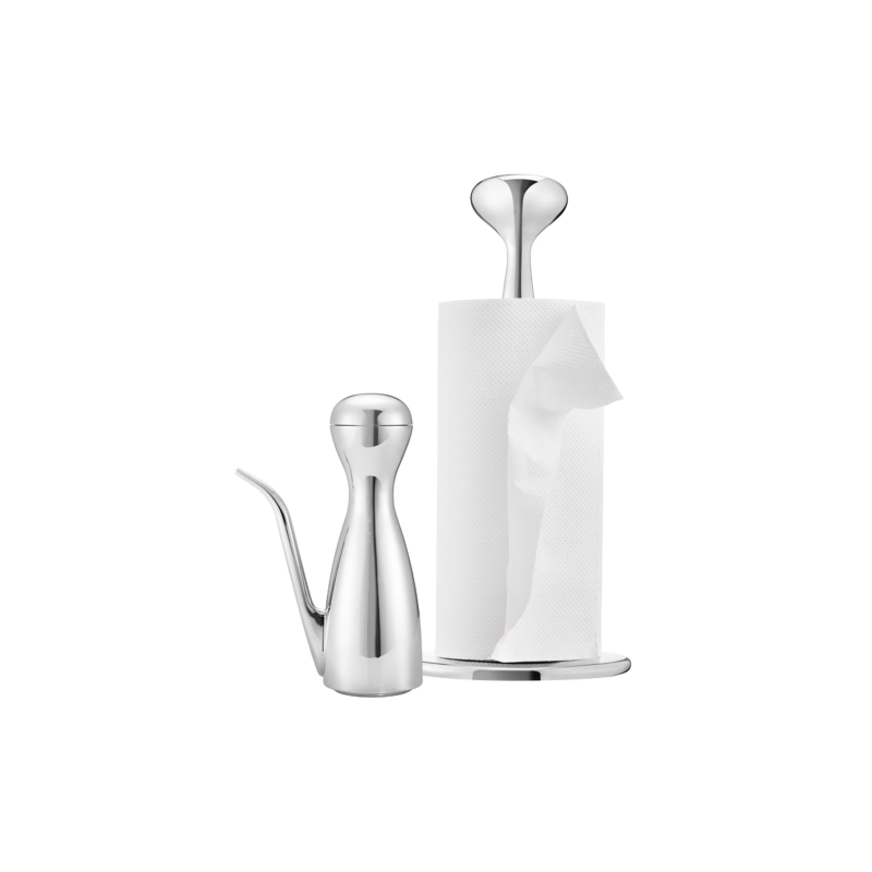 Georg Jensen Alfredo Kitchen Roll Holder & Oil Can | 2 Piece