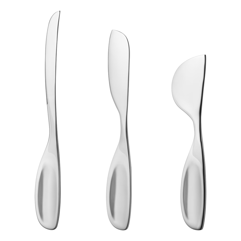 Georg Jensen Alfredo Cheese Knives Set | 3 Piece