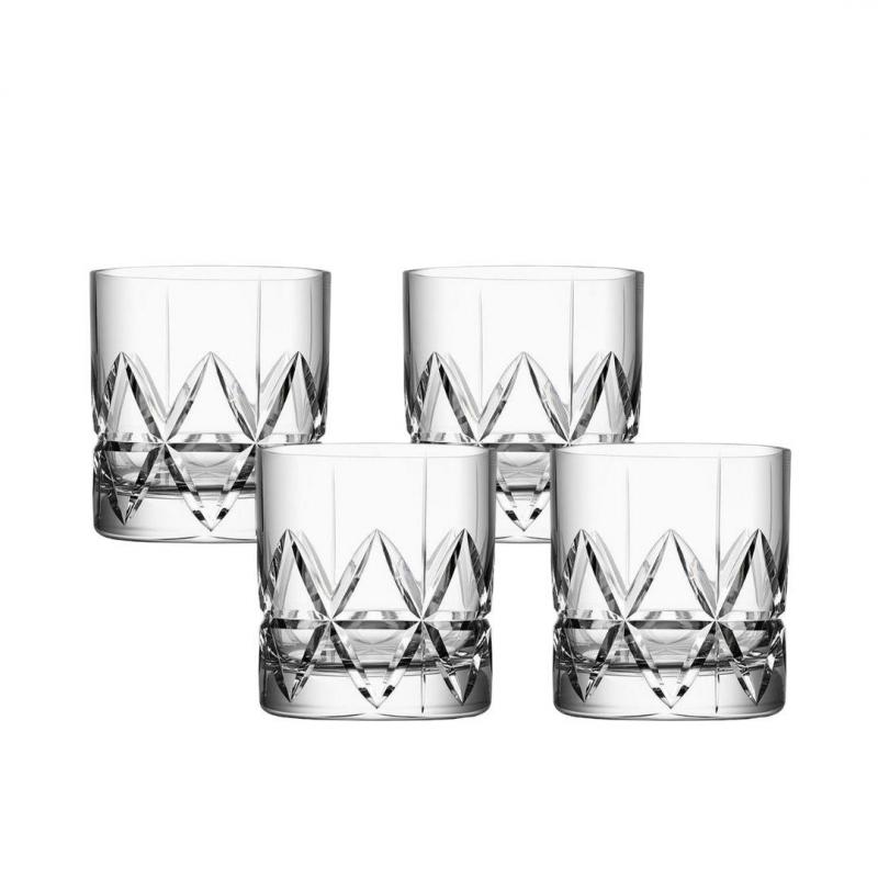 Orrefors Peak Double Old Fashioned Tumbler 340ml | 4 Piece