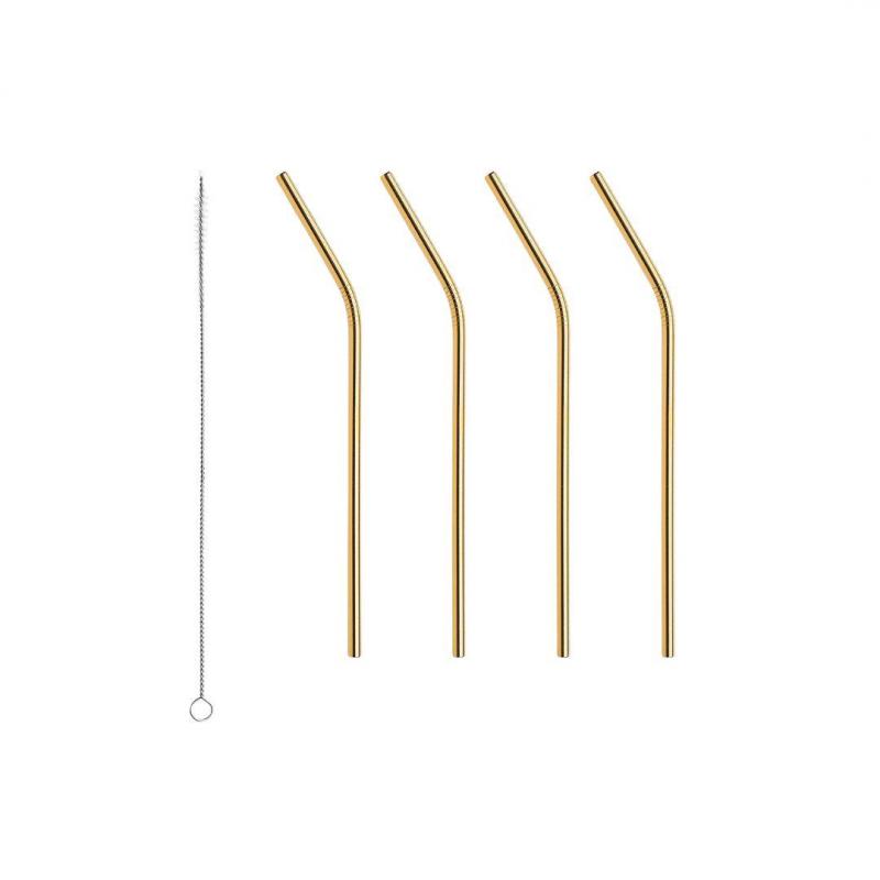 Orrefors Peak Straw with Cleaning Brush | 4 Piece