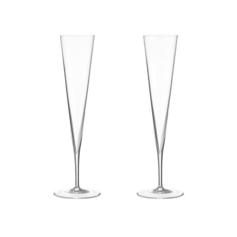 Orrefors Geometry Champagne Glass 250ml | 2 Piece
