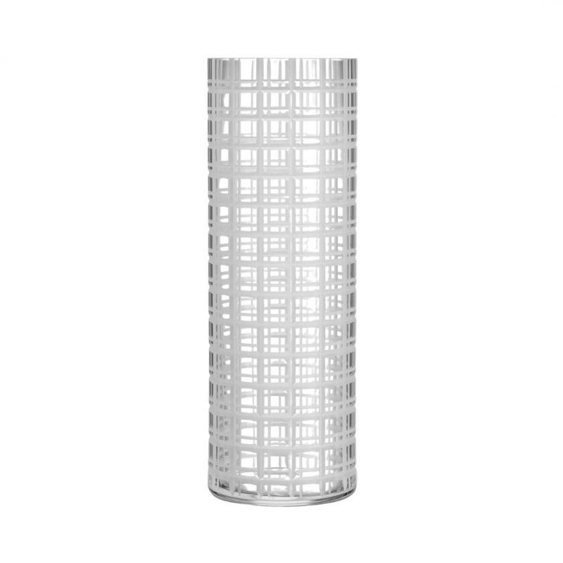 Orrefors Cut in Number Vase Checkers | 33cm