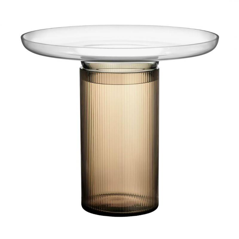 Orrefors Ensemble Vase Brown/Grey | 22cm