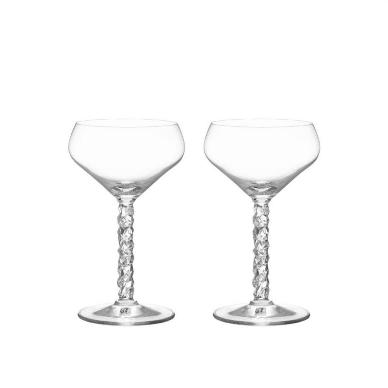 Orrefors Carat Coupe Champagne Glass 250ml | 2 Piece