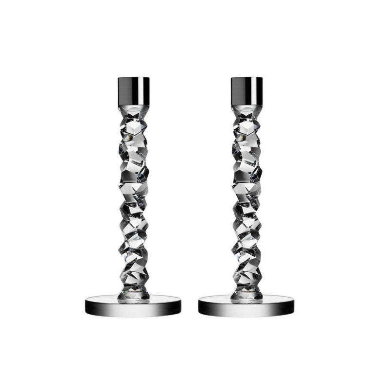Orrefors Carat Candlestick 24.2cm | 2 Piece