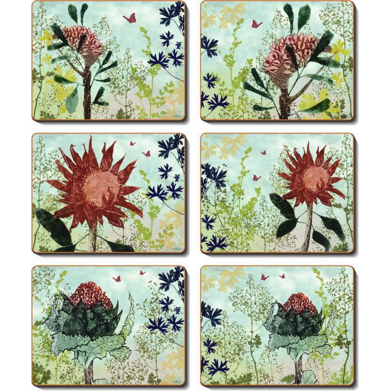 Cinnamon Flourish Cork Backed Placemats | Set of 6pcs 