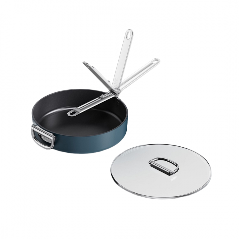 Joseph Joseph Space Nonstick Saute Pan with Lid Midnight Blue | 28cm