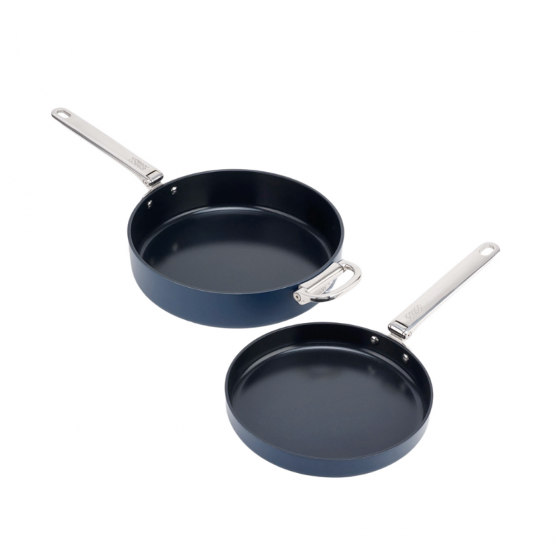 Joseph Joseph Space Nonstick Fry Pan Set Midnight Blue | 2 Piece