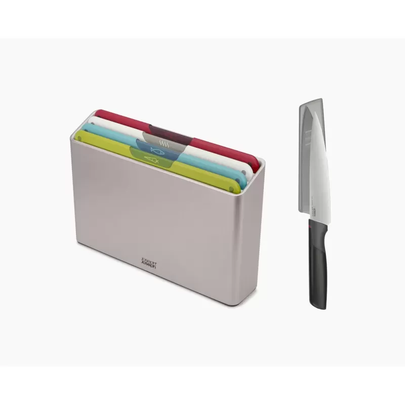 Joseph Joseph Folio Icon Multicolour Chopping Board Set 4 Piece with Knife