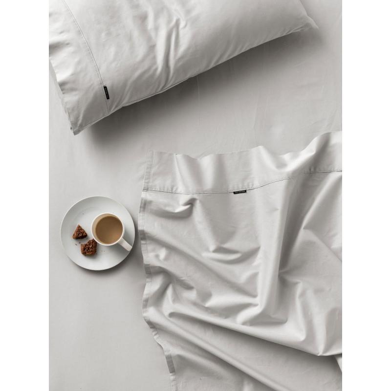 Linen House Augusta 500TC Cotton Sateen Sheet Set | Super King | Grey