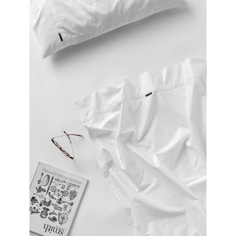 Linen House Augusta 500TC Cotton Sateen Sheet Set | Super King | White