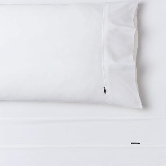 Linen House Nara Bamboo Cotton 400TC Sheet Set | Double | White