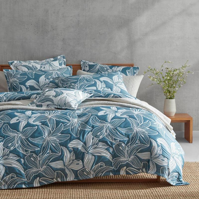Platinum Grace Aegean Quilt Cover Set | Super King Bed