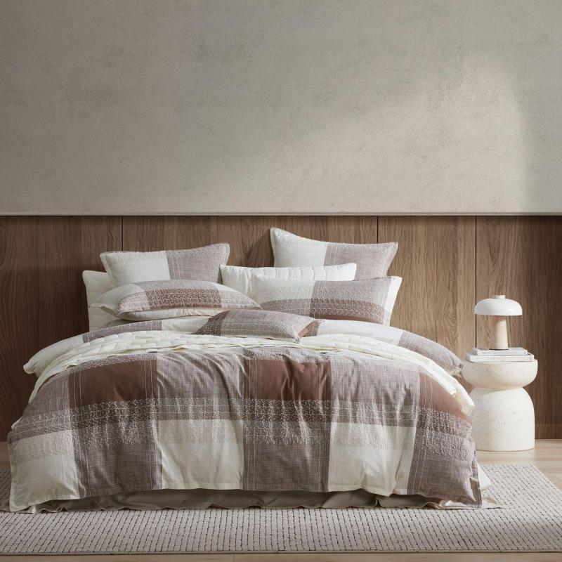 Platinum Heritage Coffee Quilt Cover Set | King Bed