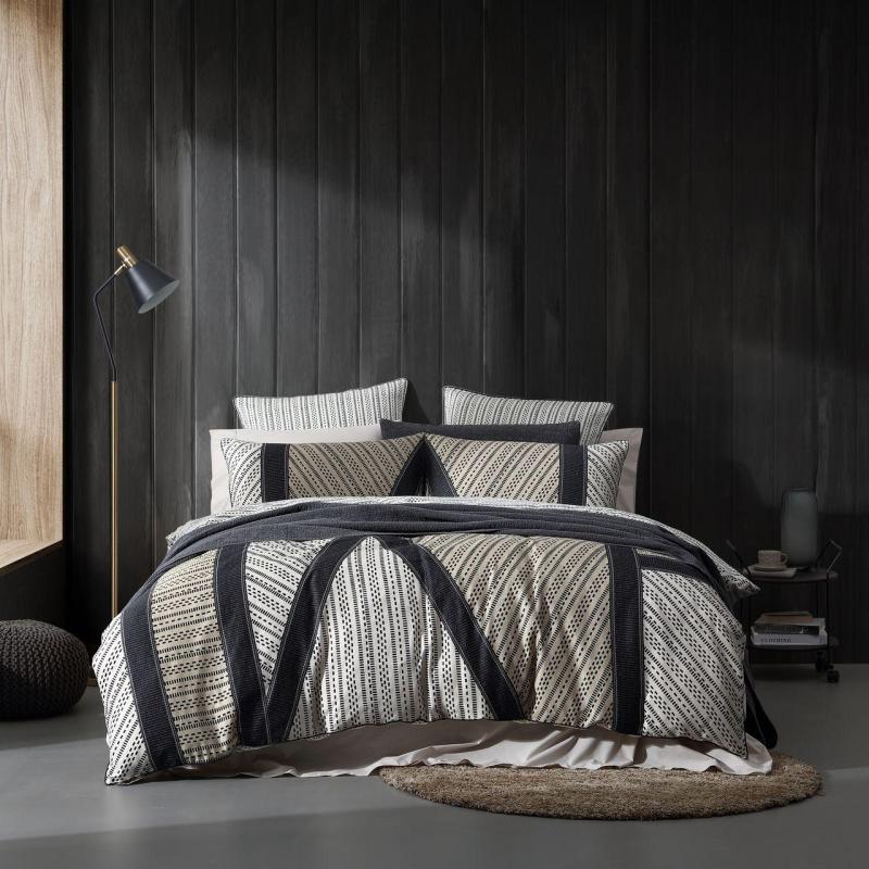 Logan & Mason Davu Stone Quilt Cover Set | Queen Bed