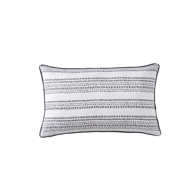 Logan & Mason Ebony Black Breakfast Cushion | 30x50cm