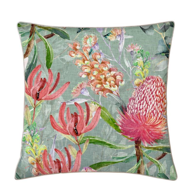 Logan & Mason Floral Gully Sage Square Cushion | 45x45cm