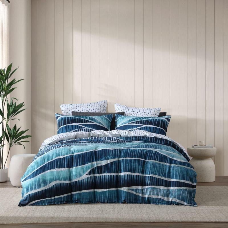 Logan & Mason Harbor Denim Quilt Cover Set | King Bed