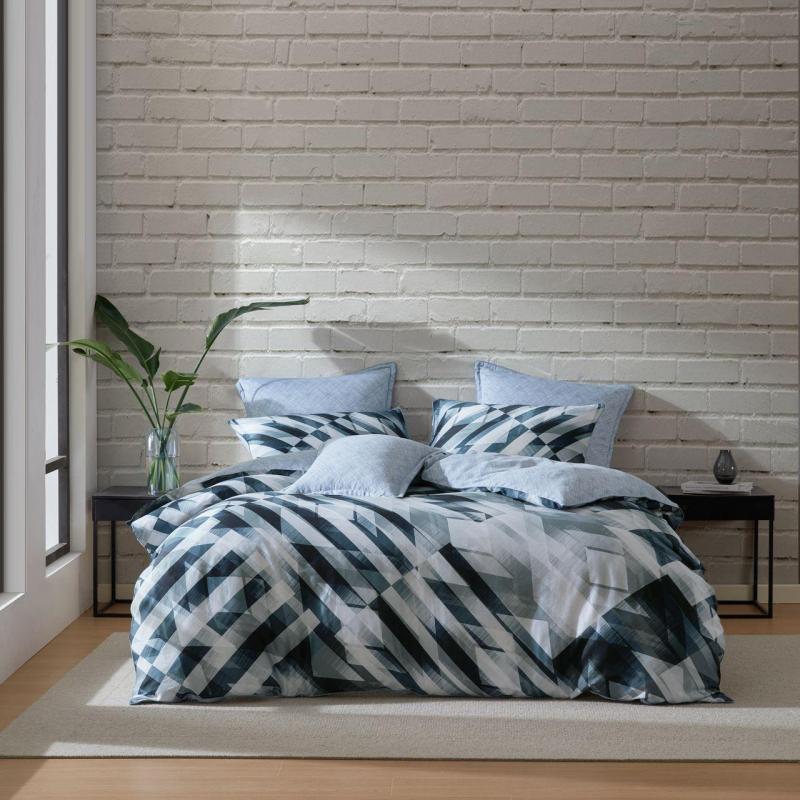 Logan & Mason Soren Ink Quilt Cover Set | Super King Bed