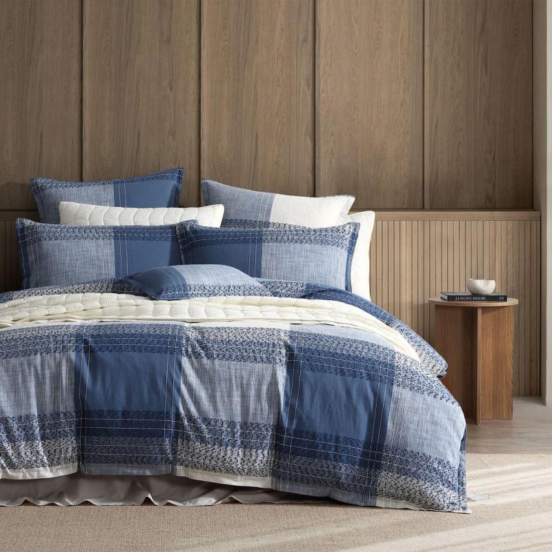 Platinum Heritage Slate Quilt Cover Set | Queen Bed