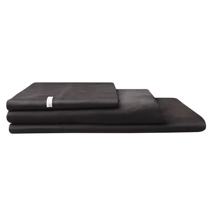 Logan & Mason 400TC Egyptian Cotton Sateen Fitted Sheet Granite | Mega King Bed