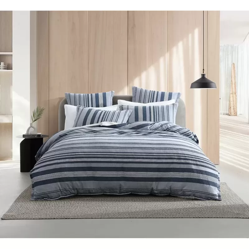 Platinum Hunter Indigo Quilt Cover Set | Queen Bed