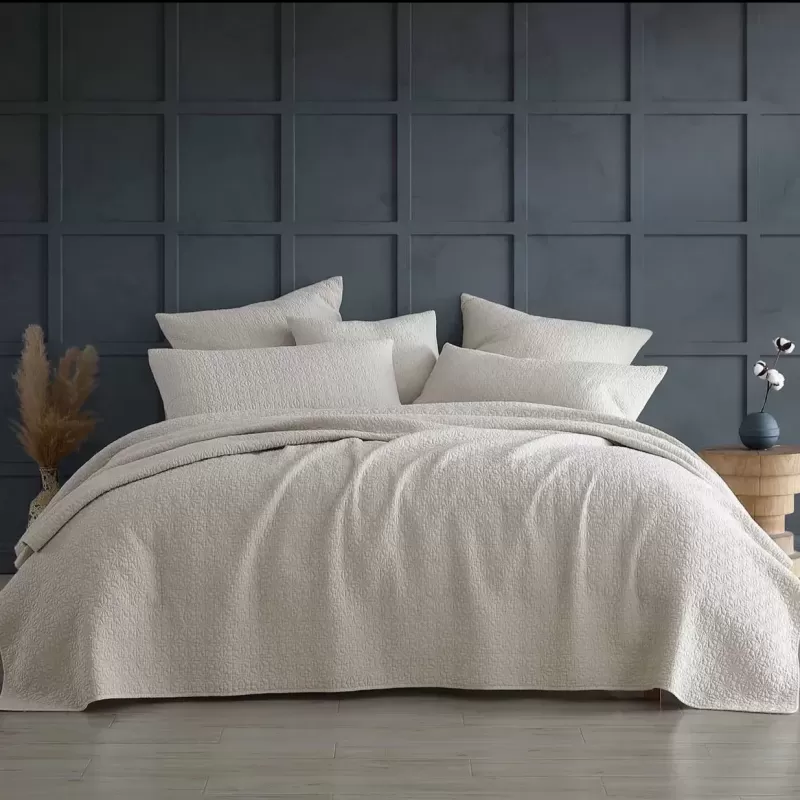 Platinum Kayo Linen Coverlet | Single/Double Bed