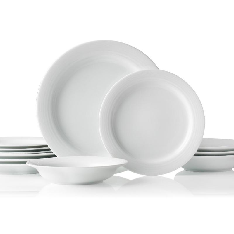 Noritake Arctic White Dinner Set | 12 Piece