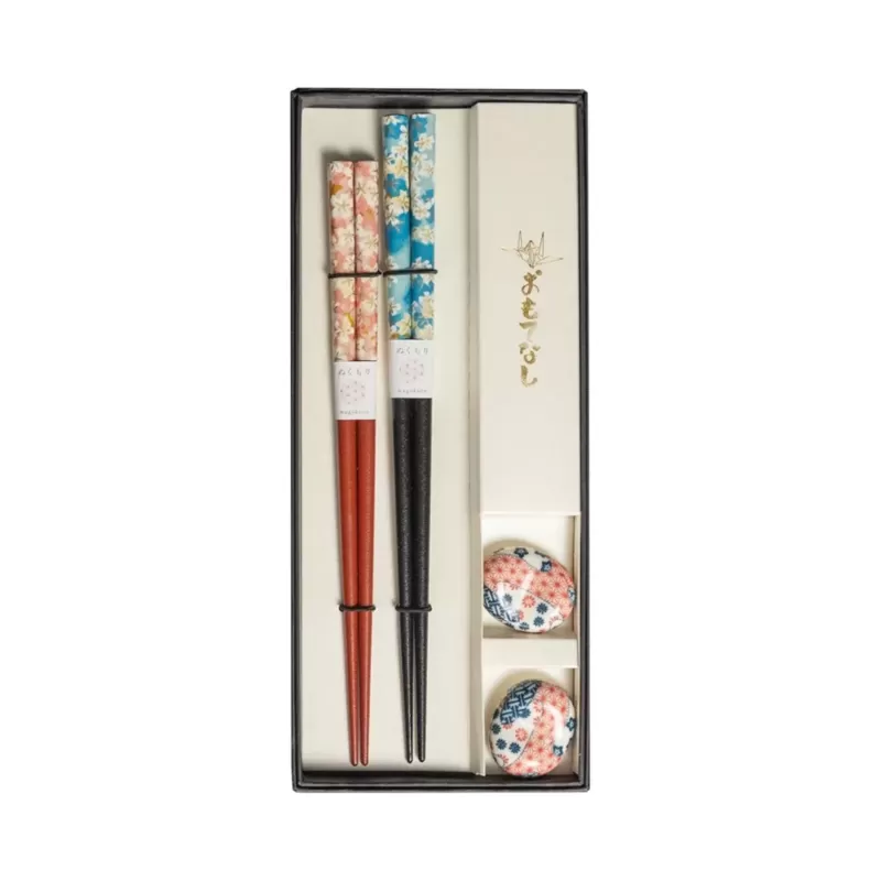 Omotenashi Harakura Chopstick & Chopstick Rest | Set of 4