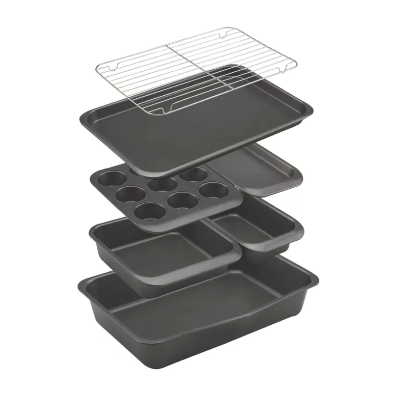 Bakemaster Stackable Nonstick Bakeware Set | 7 Piece