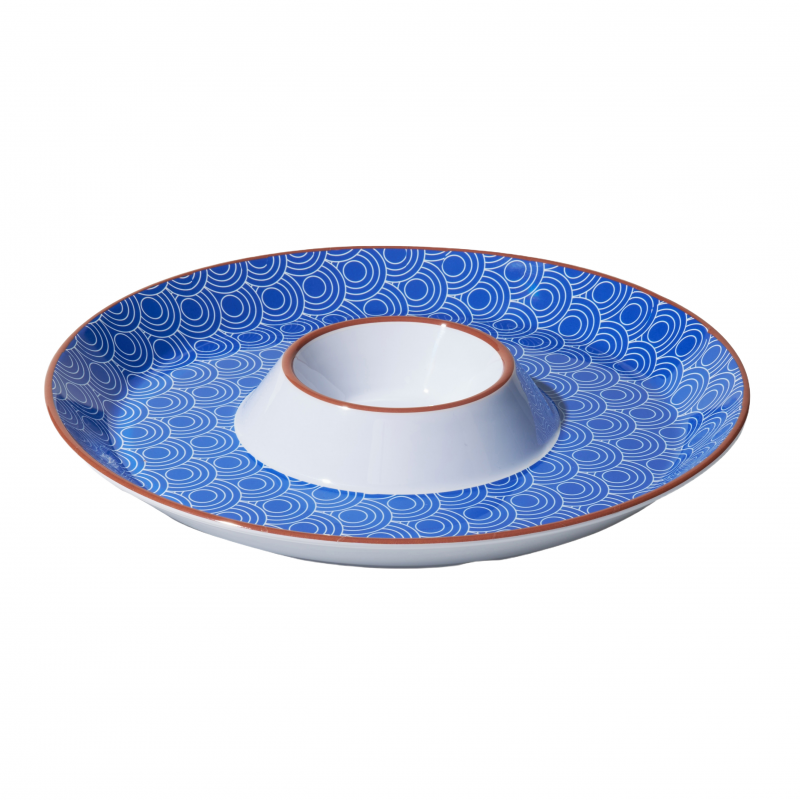 Avanti Round Sharing Plate with Sauce Bowl Wave | 30cm