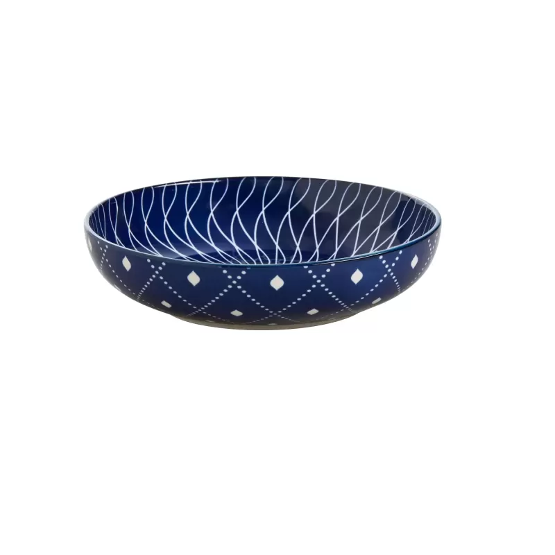 Wilkie Brothers Pasta Bowl 21x5cm | Blue Spiral