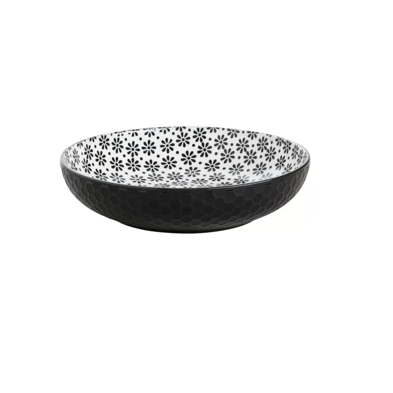Wilkie Brothers Pasta Bowl 21x5cm | Monochrome Flower