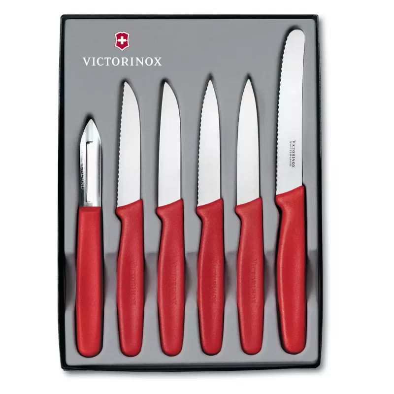 Victorinox Paring Knife Set Nylon Red | 6 Piece