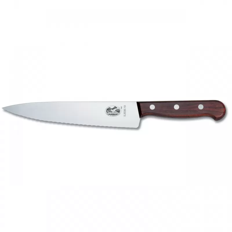 Victorinox Cooks/Carving Knife Wavy Edge Blade 25cm | Wood