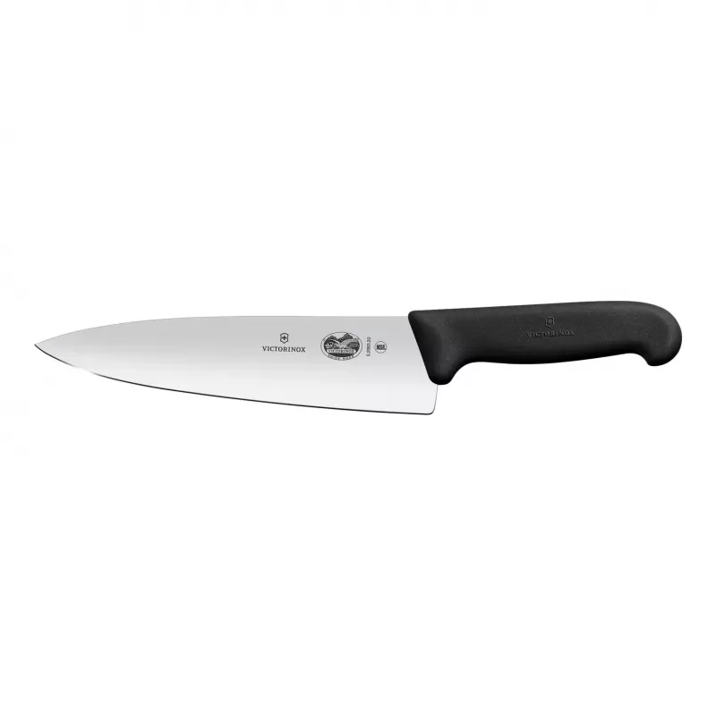 Victorinox Cooks/Carving Knife Extra Wide Blade Fibrox 20cm | Black